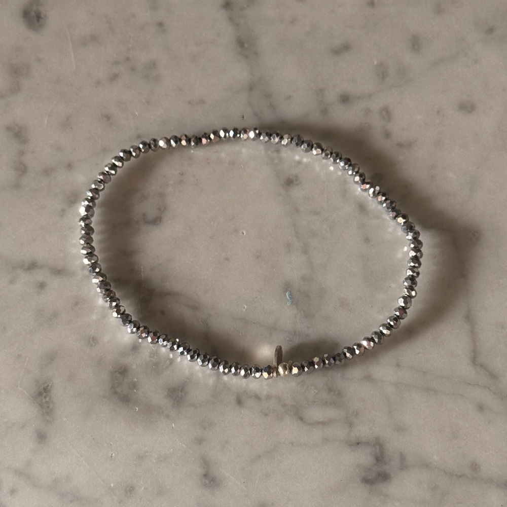 Elegant Silver Beaded Ankle Bracelet